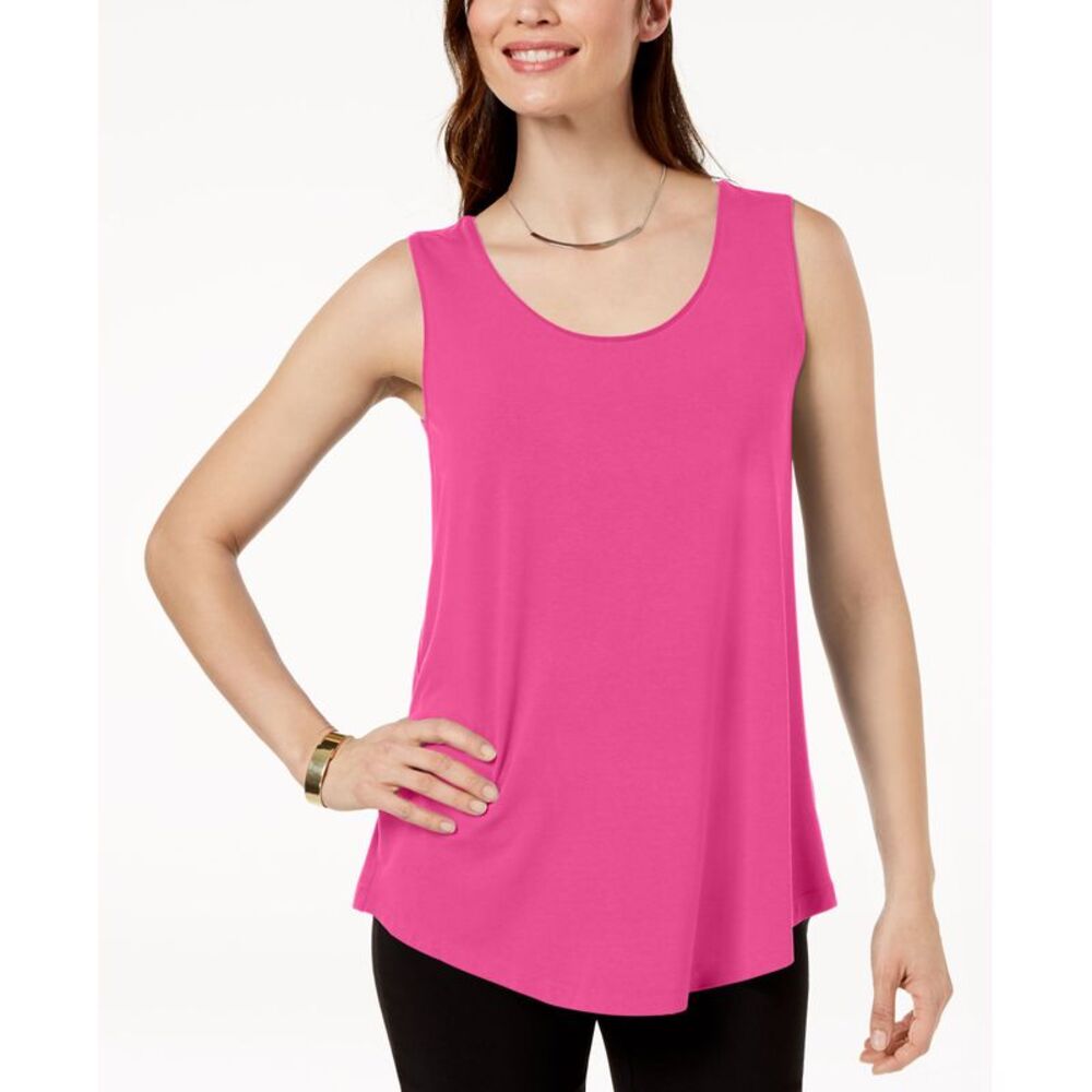 JM Collection Petite Scoop Neck Tank Top